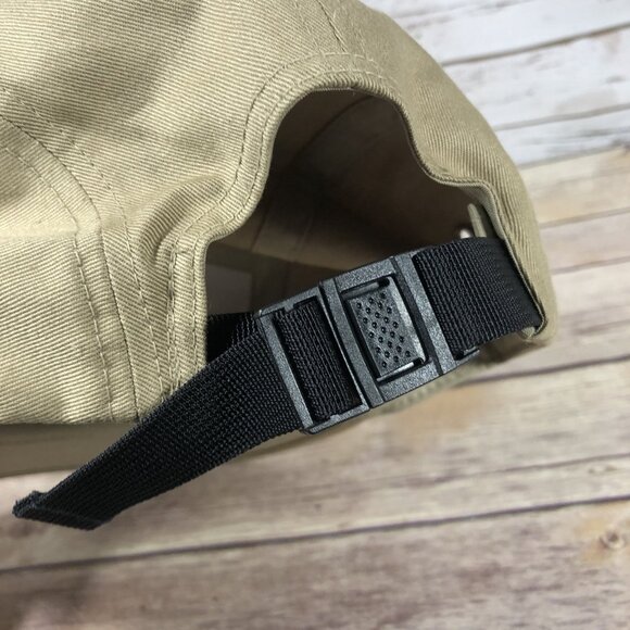 STIO Seal 5 Panel Adjustable Hat The Classics Yupoong Khaki Beige Outdoors Trail - Picture 9 of 9